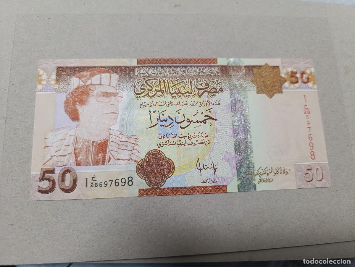 Billetes extranjeros: Billete Libia, 50 dinars, a&ntilde;o 1999, UNC - Foto 1