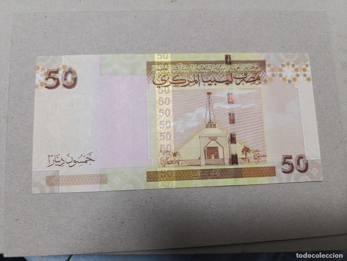 Billetes extranjeros: Billete Libia, 50 dinars, a&ntilde;o 1999, UNC - Foto 2