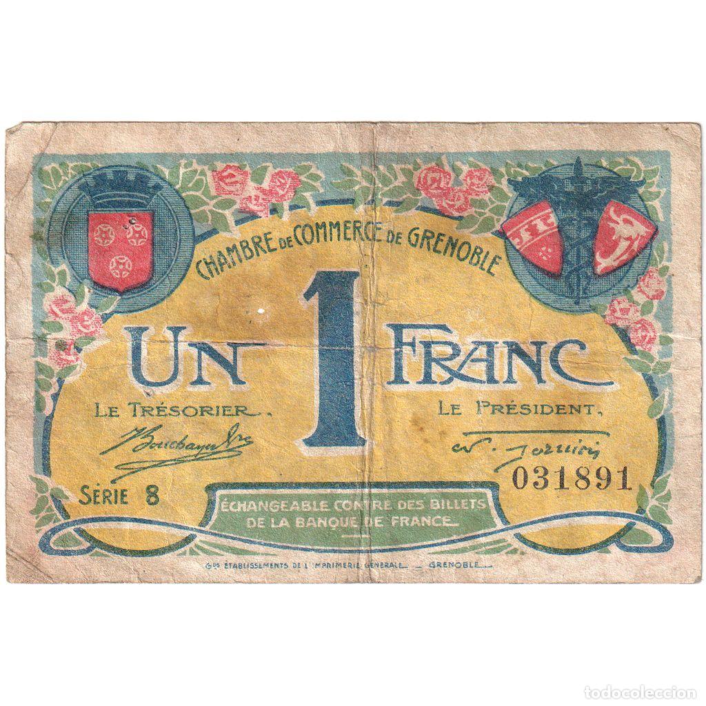 Billetes extranjeros: [#232907] Francia, 1 Franc, 1917-11-08, S&eacute;rie 8 031891, BC, Pirot:63-20