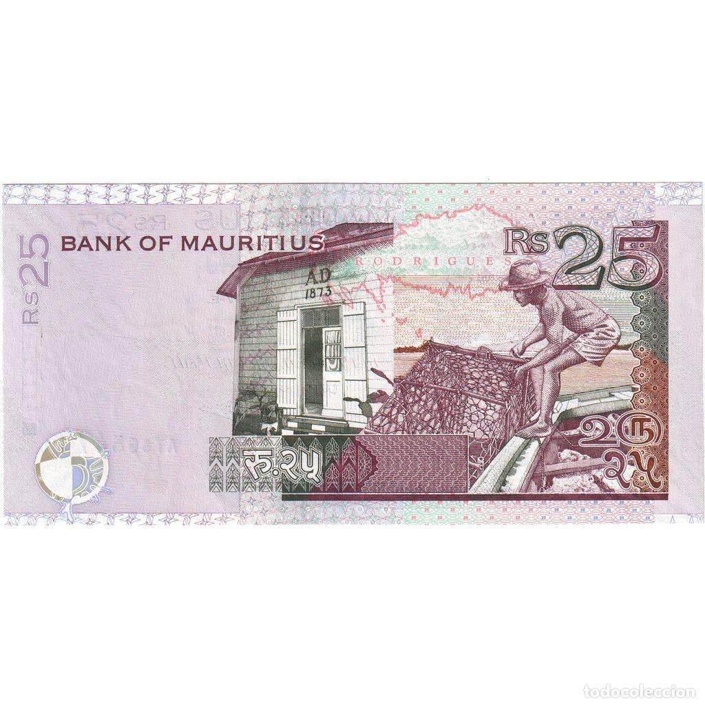 Billetes extranjeros: [#232936] Mauricio, 25 Rupees, 1999, MBC - Foto 2