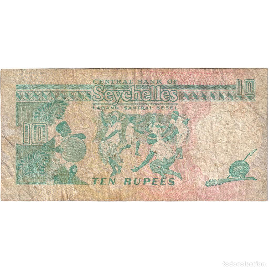 Billetes extranjeros: [#1296648] Seychelles, 10 Rupees, BC+ - Foto 2