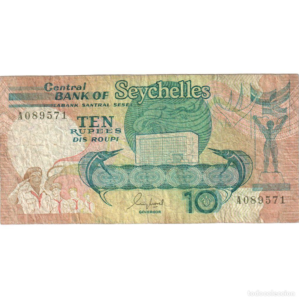 Billetes extranjeros: [#1296648] Seychelles, 10 Rupees, BC+ - Foto 1