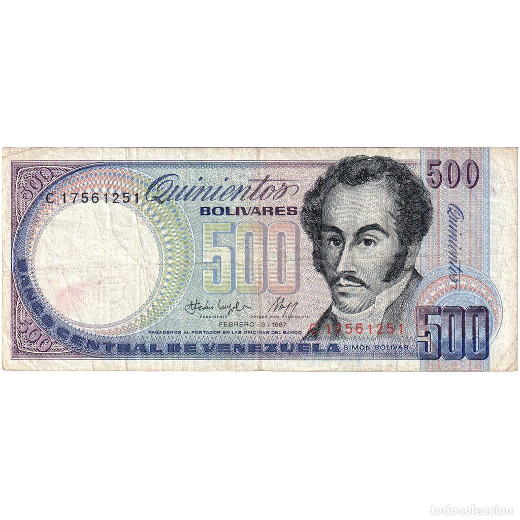 Billets internationaux: [#1296670] Venezuela, 500 Bolivares, 1987-02-03, BC+