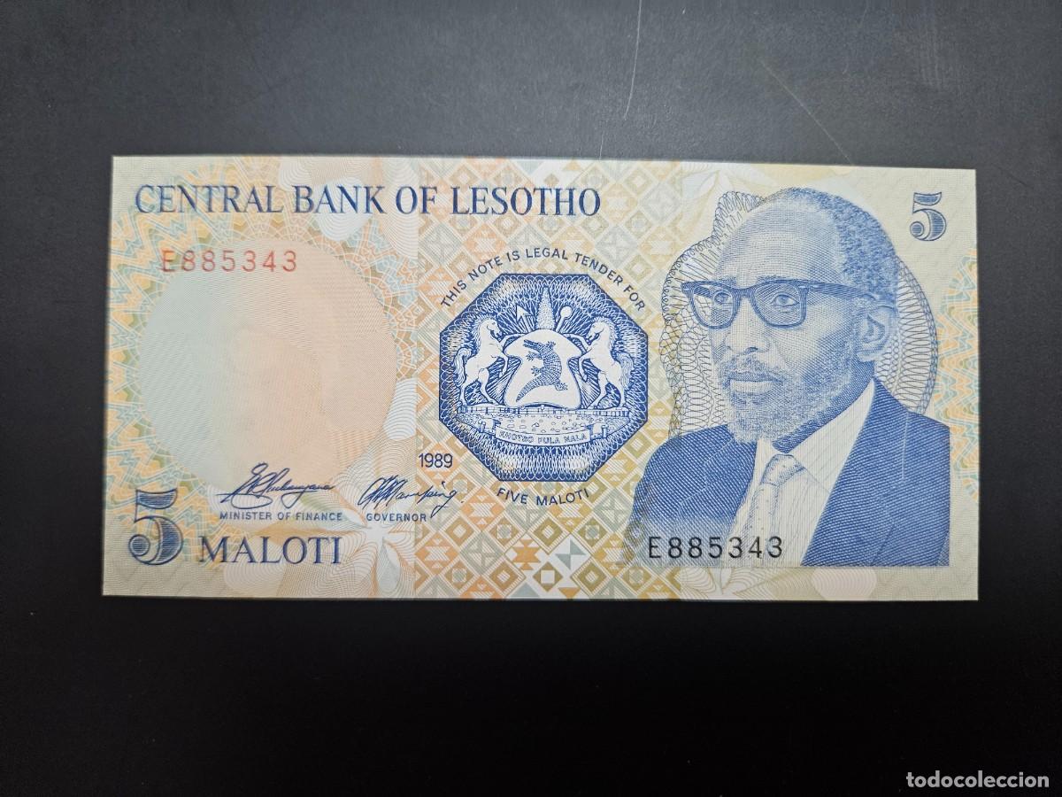 Billetes extranjeros: LESOTHO 5 MALOTI 1989 S/C P=10 - Foto 1