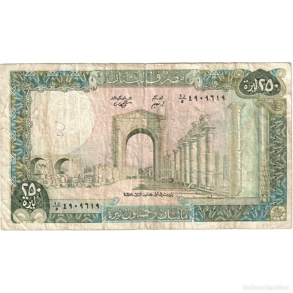 Billetes extranjeros: [#232962] L&iacute;bano, 250 Livres, Undated (1983), RC