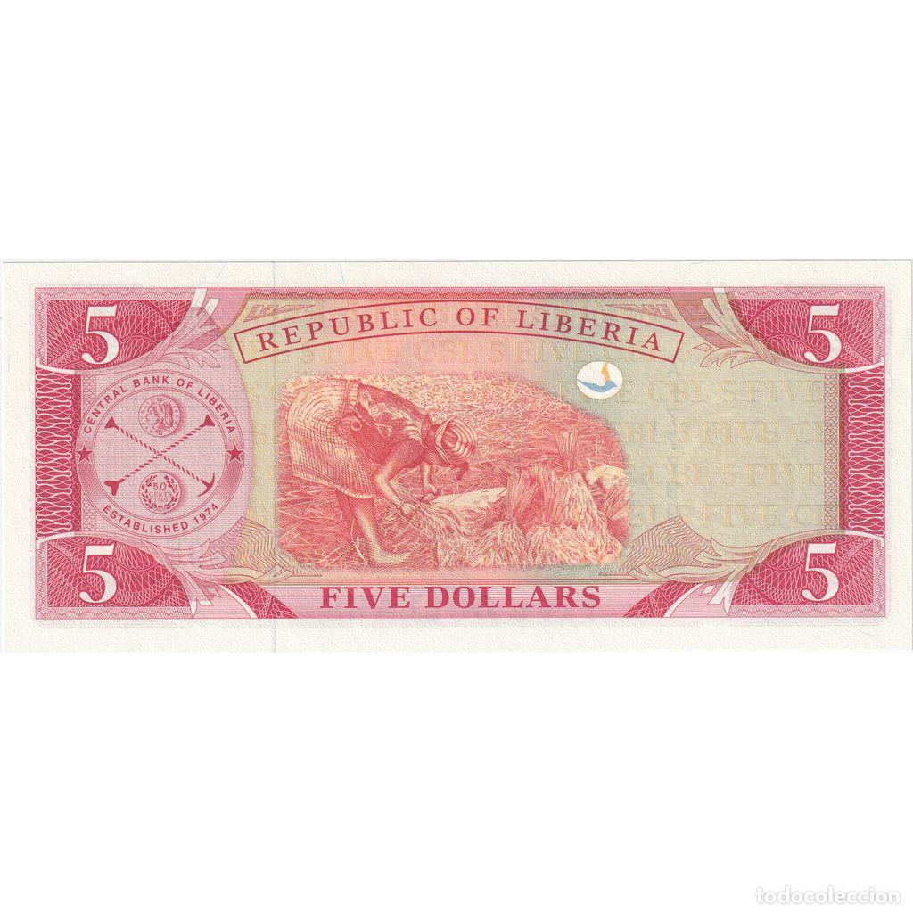 Billetes extranjeros: [#232957] Liberia, 5 Dollars, UNC - Foto 2