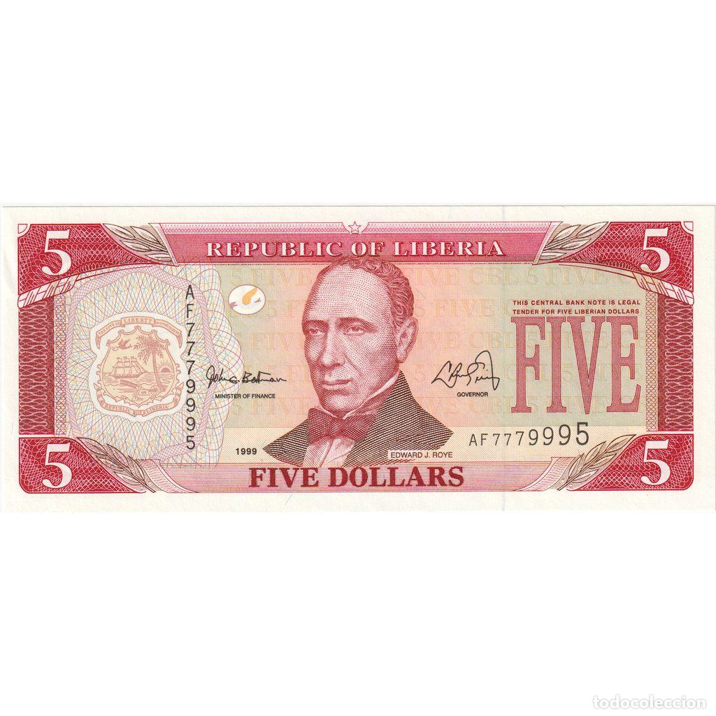 Billetes extranjeros: [#232957] Liberia, 5 Dollars, UNC - Foto 1
