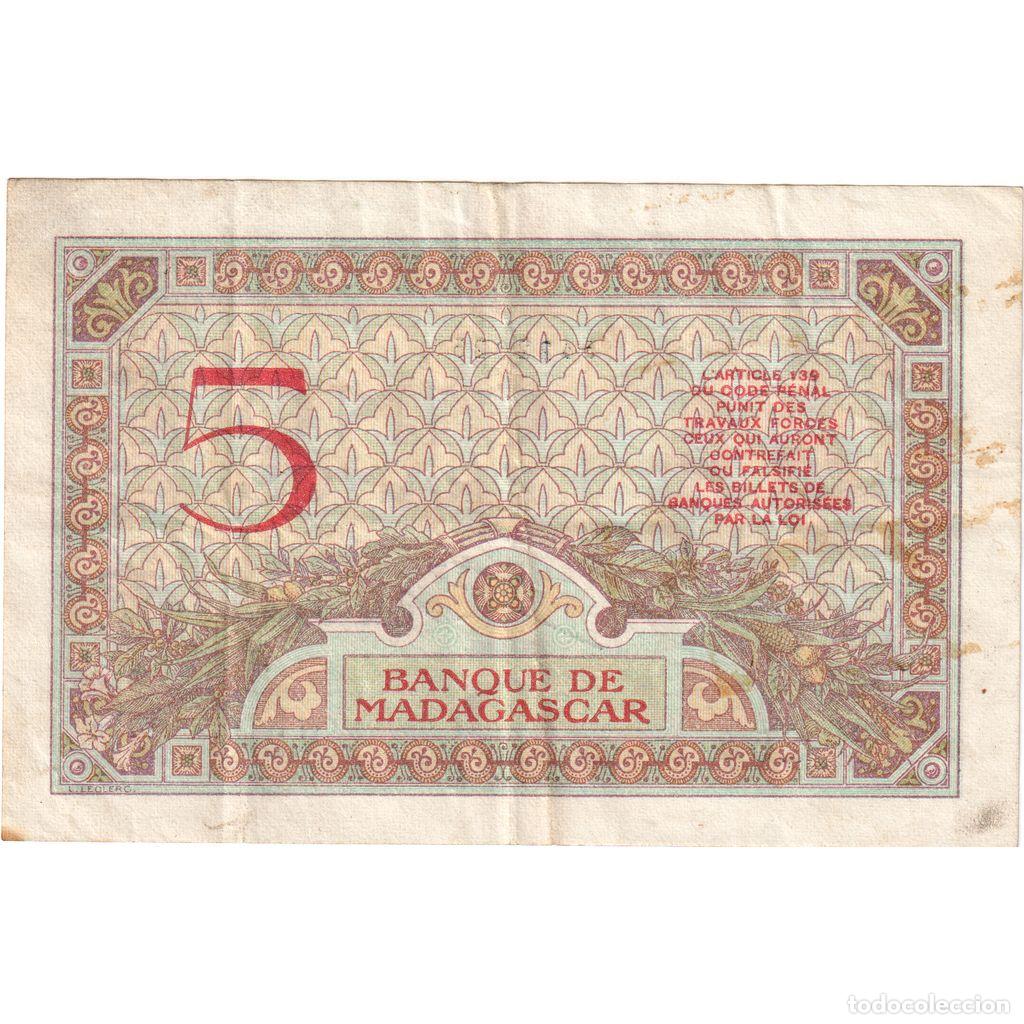 Billetes extranjeros: [#232954] Madagascar, 5 Francs, MBC - Foto 2