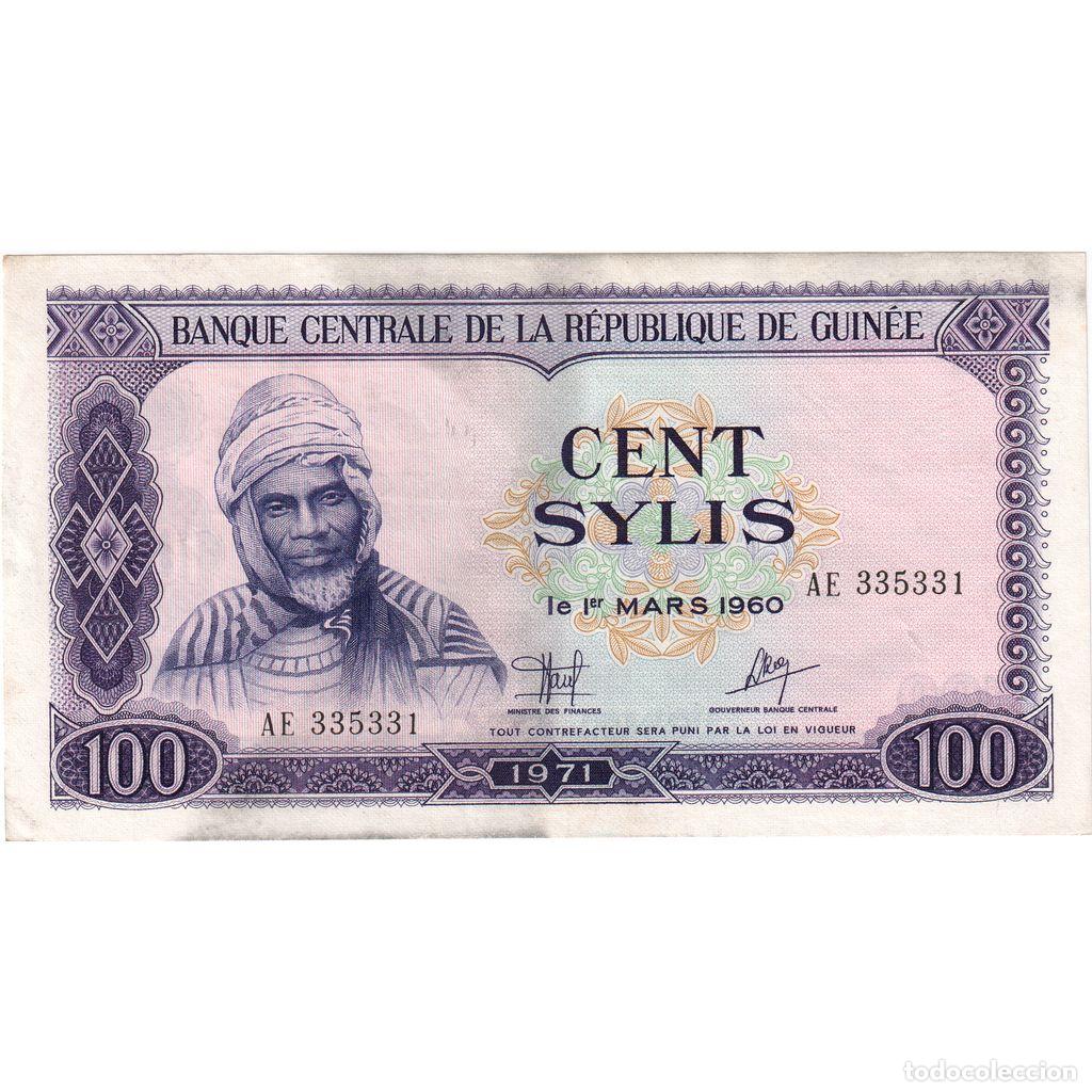 Notas Internacionais: [#232974] Billete, 100 Sylis, 1960, Guinea, 1960-03-01, KM:19, BC