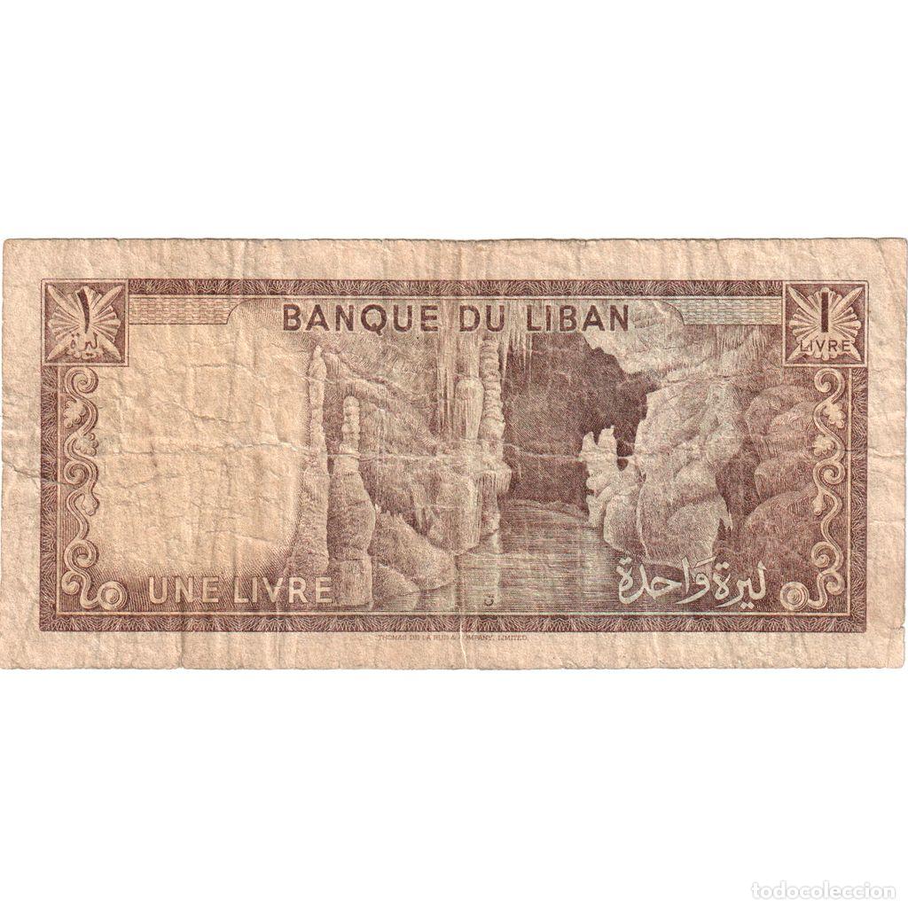 Billetes extranjeros: [#232967] L&iacute;bano, 1 Livre, RC+ - Foto 2
