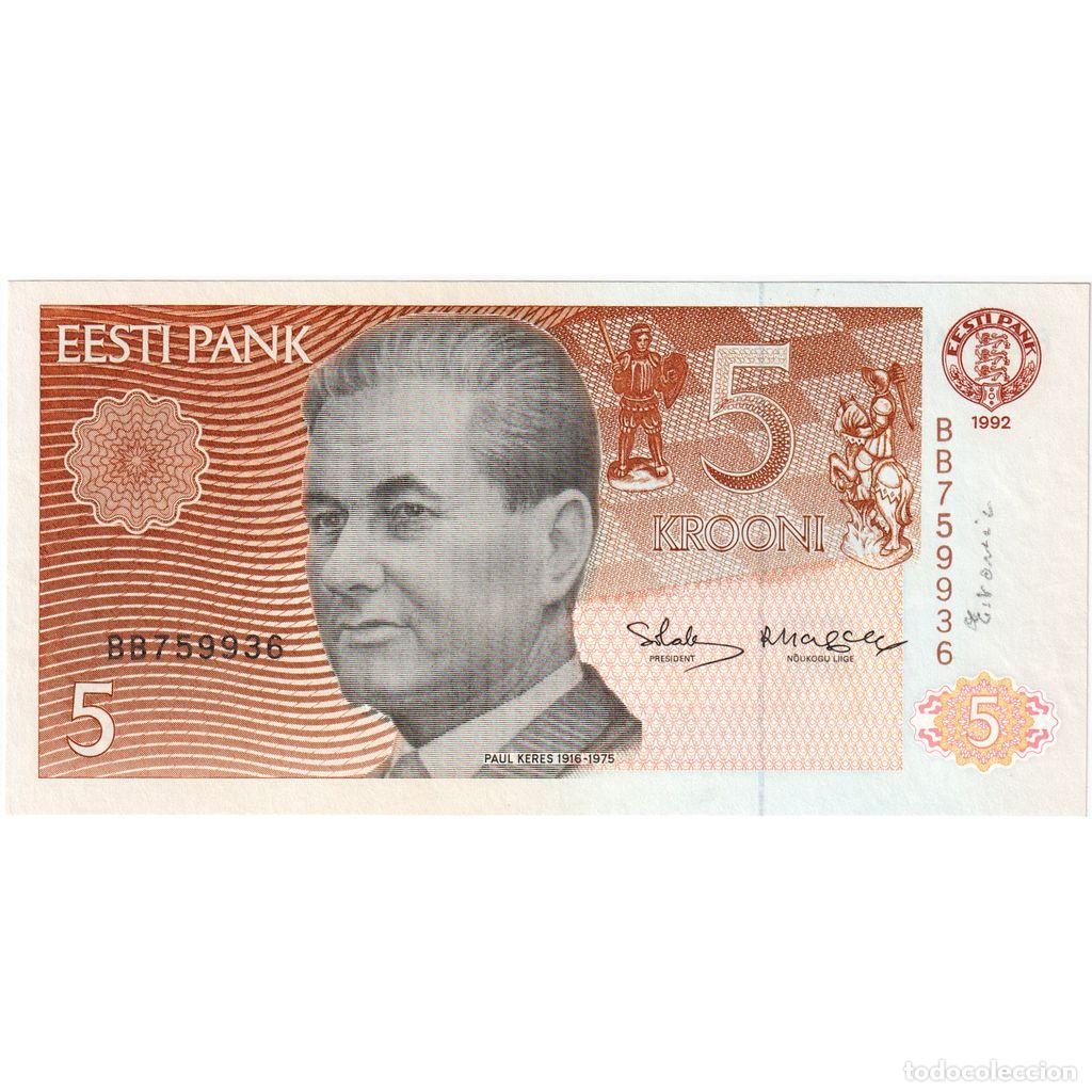 Billetes extranjeros: [#233041] Estonia, 5 Krooni, UNC - Foto 1