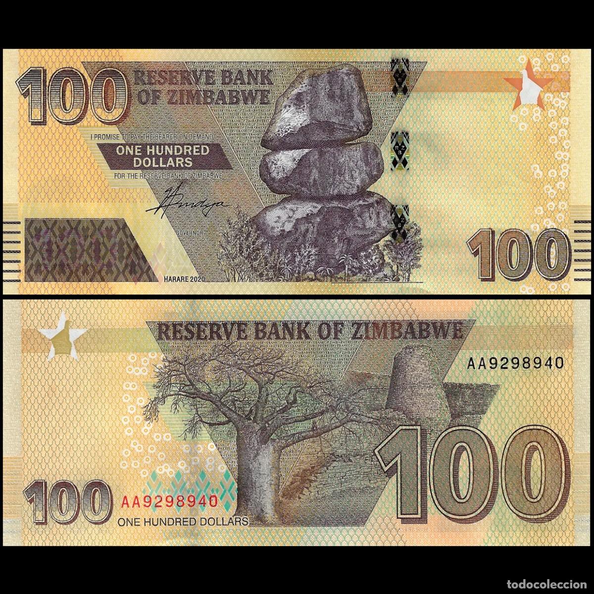Billetes extranjeros: ZIMBABWE - 100 DOLLARS DE 2023 - SIN CIRCULAR - Foto 1