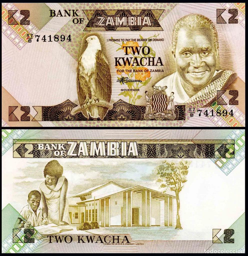 Billetes extranjeros: ZAMBIA - 2 KWACHA DE 1986- SIN CIRCULAR - Foto 1