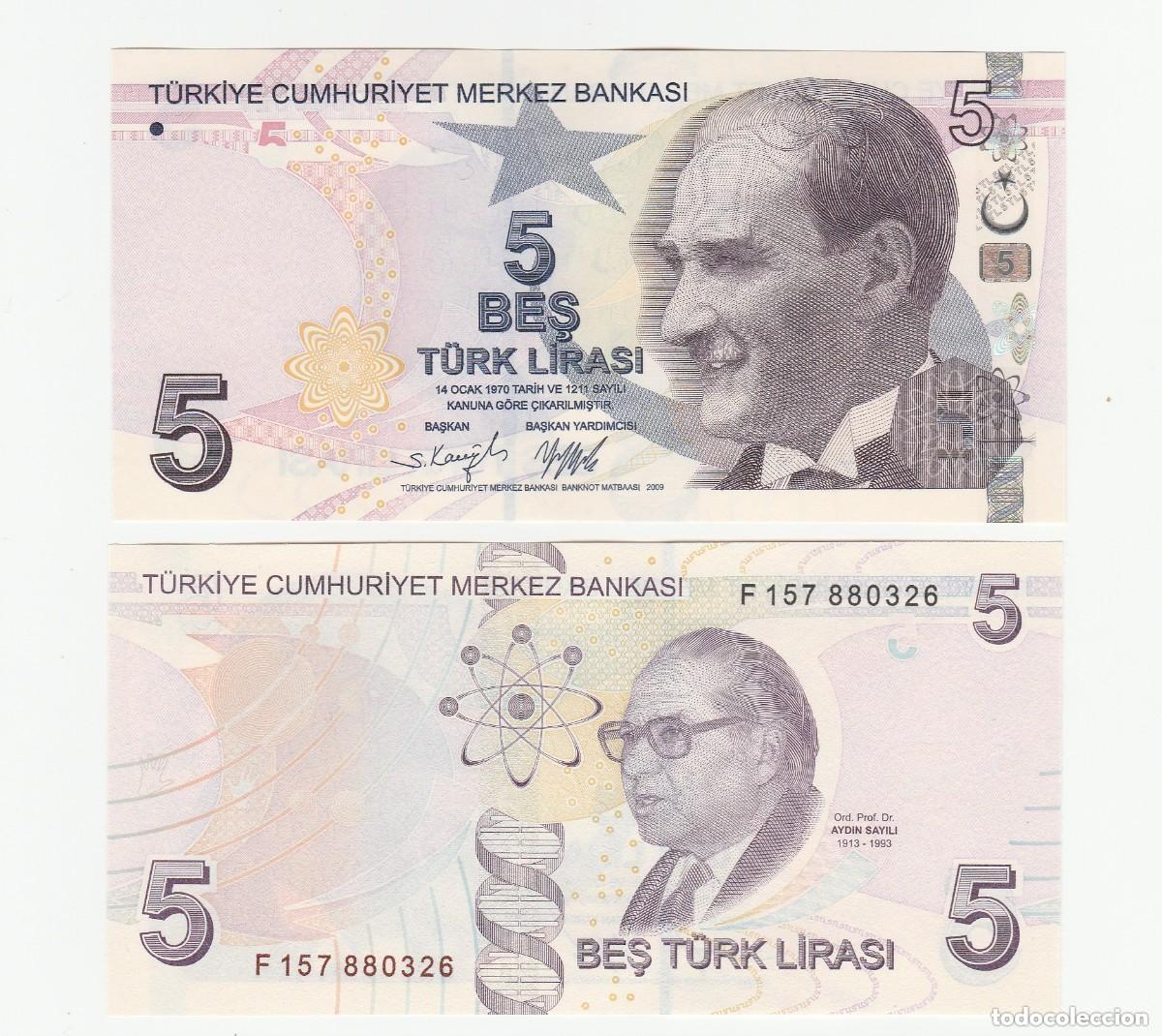 Billetes extranjeros: TURQUIA - 5 LIRAS DE 2022 - SIN CIRCULAR - Foto 1