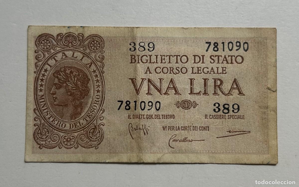 Billetes extranjeros: 1 LIRA 1944 ITALIA.. - Foto 1