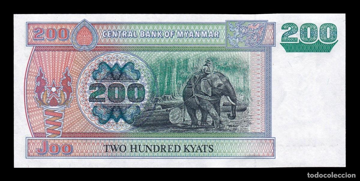 Billetes extranjeros: Myanmar 200 Kyats 2004 Pick 78 Sc Unc - Foto 2