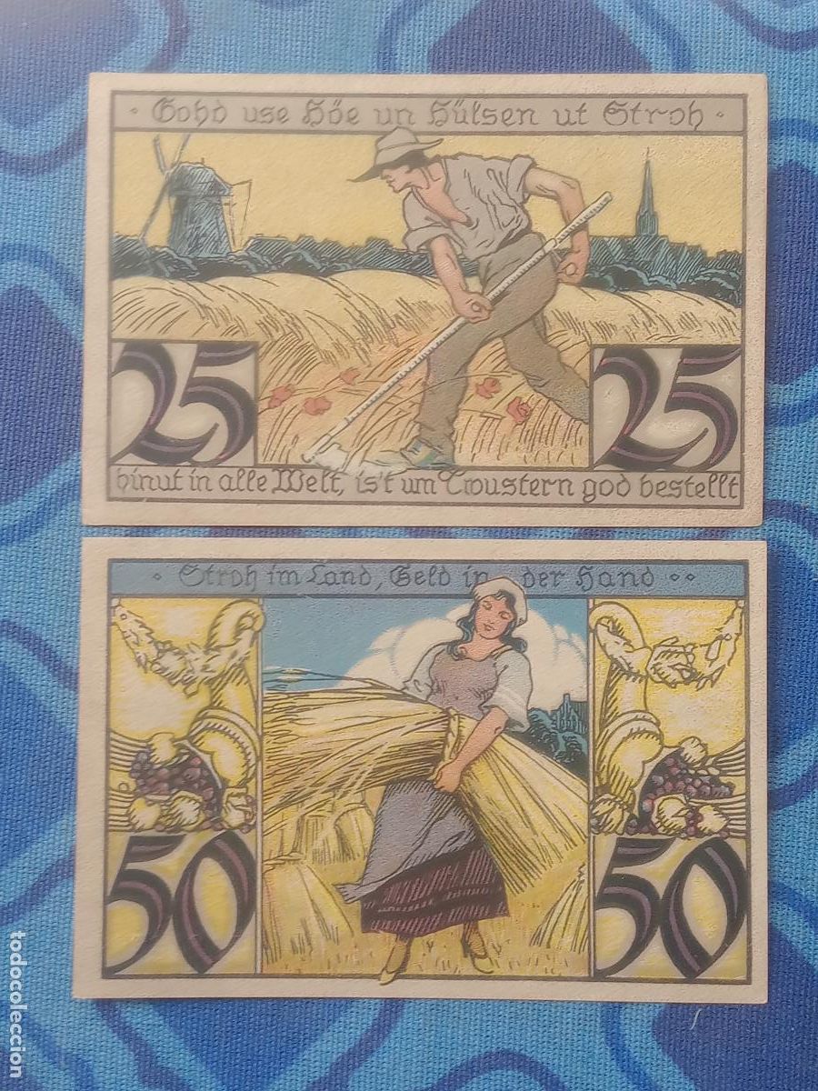 Billetes extranjeros: LOTE DE 2 BILLETES NOTGELD ALEMANES - STADT TWISTRINGEN