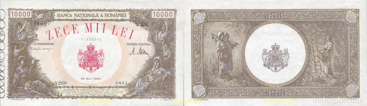 Billetes extranjeros: 9447 RUMANIA 1946 ROMANIA 100000 LEI 1946