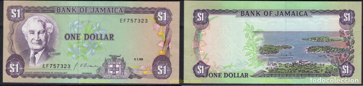 Billetes extranjeros: 8402 JAMAICA 1990 JAMAICA 1 DOLLAR 1990
