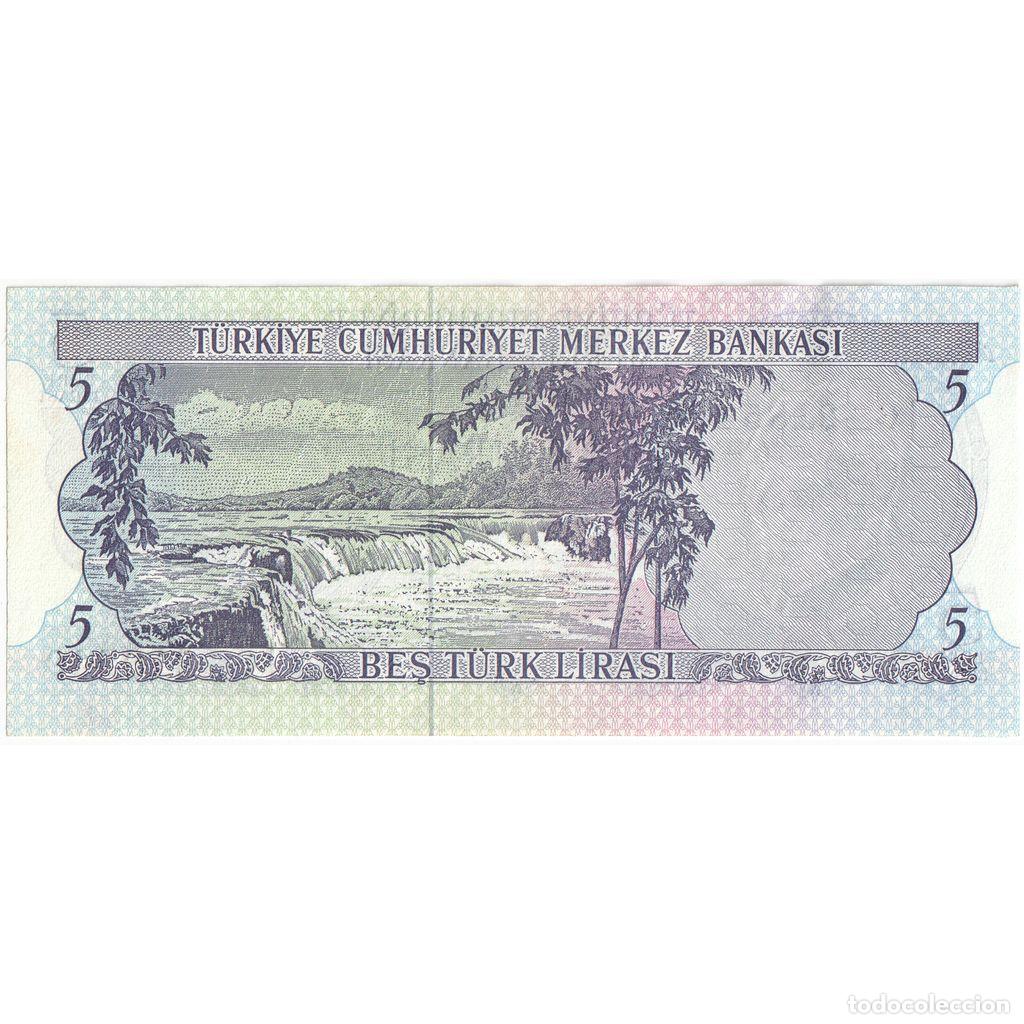 Billetes extranjeros: [#233111] Turqu&iacute;a, 5 Lira, UNC - Foto 2