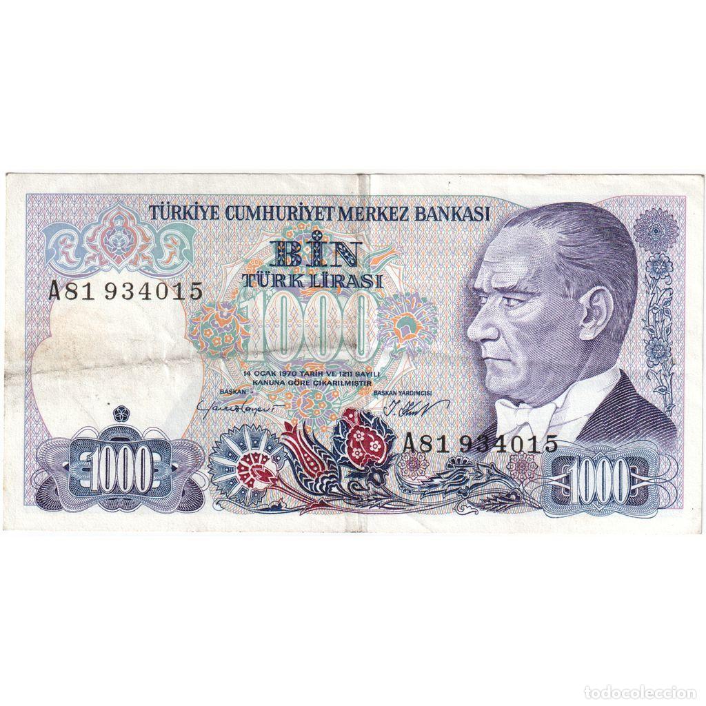 Billets internationaux: [#233108] Billete, 1000 Lira, Turqu&iacute;a, MBC