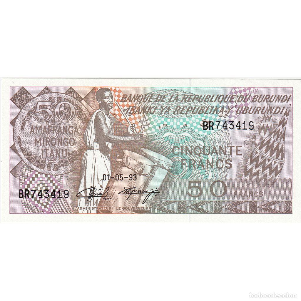 Billetes extranjeros: [#233139] Burundi, 50 Francs, 1993-05-01, UNC