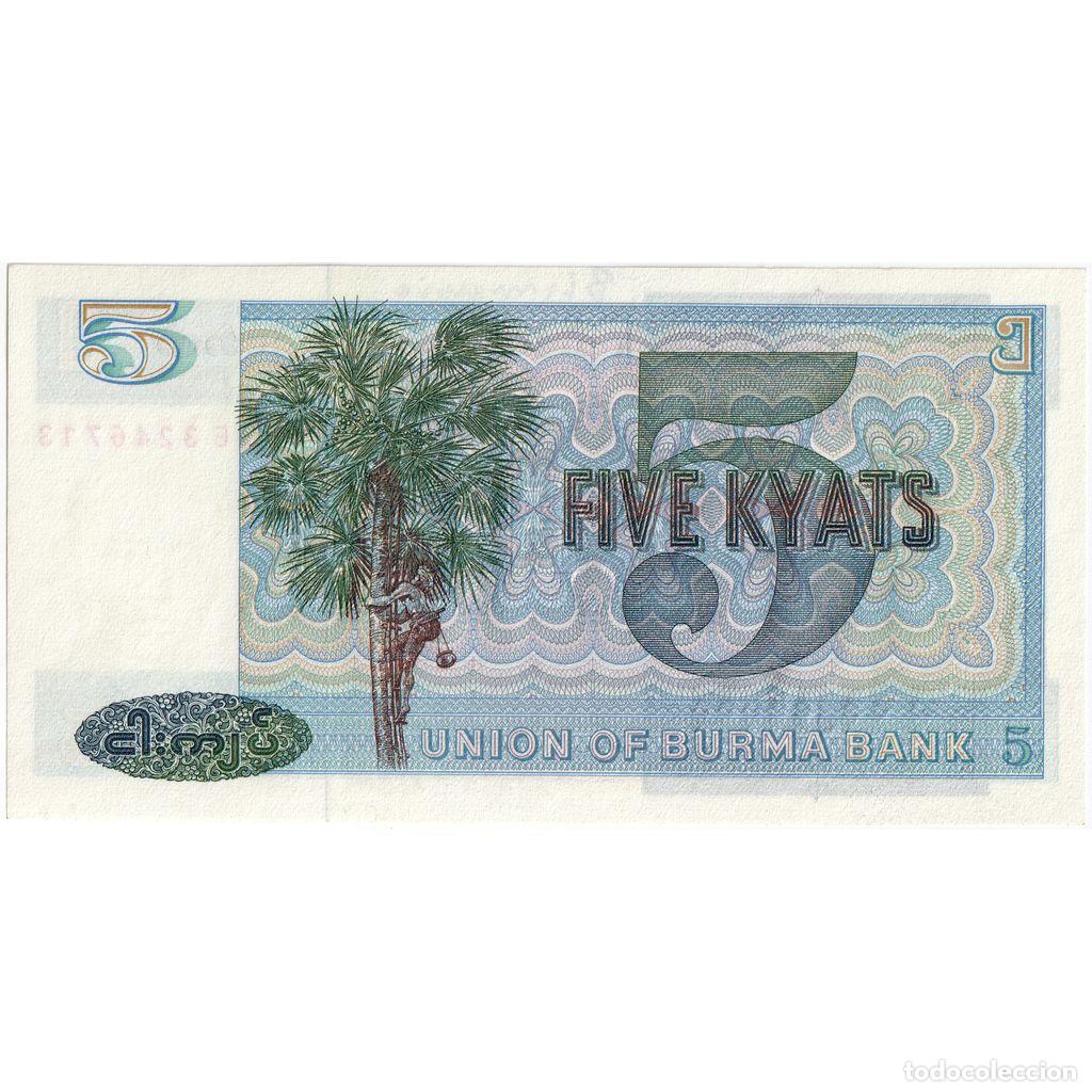 Billetes extranjeros: [#233190] Myanmar, 5 Kyats, UNC - Foto 2