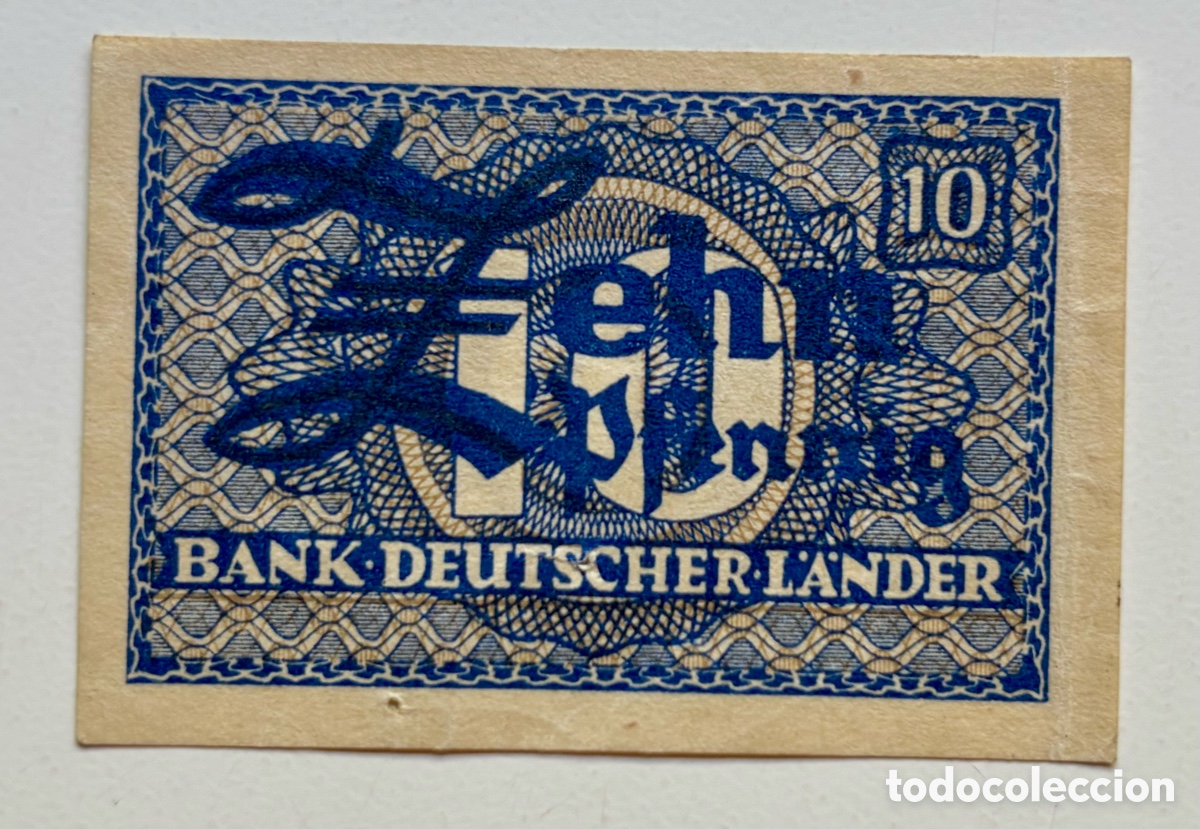 Billets internationaux: Billete ALEMANIA 10 Peniques (1948-1951) Lander. Pfennig