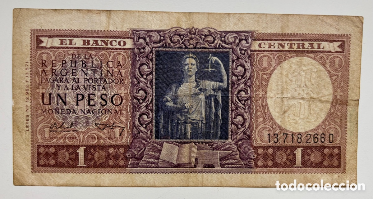 Billets internationaux: Billete ARGENTINA 1 Peso n/d