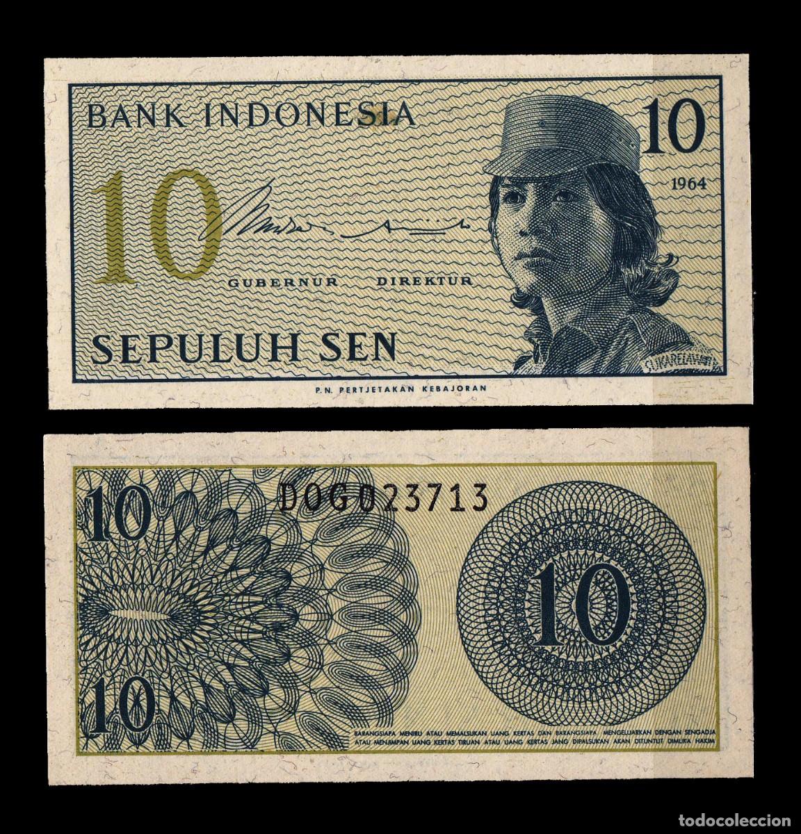 Billetes extranjeros: Indonesia - 10 Sen de 1964 - Sin Circular - Foto 1