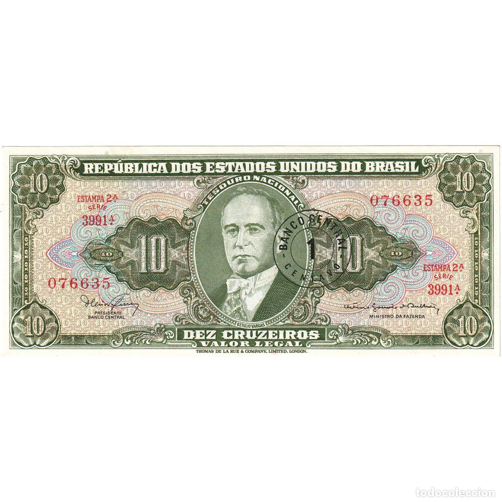 Notas Internacionais: [#233337] Brasil, 1 Centavo on 10 Cruzeiros, Undated (1962), UNC