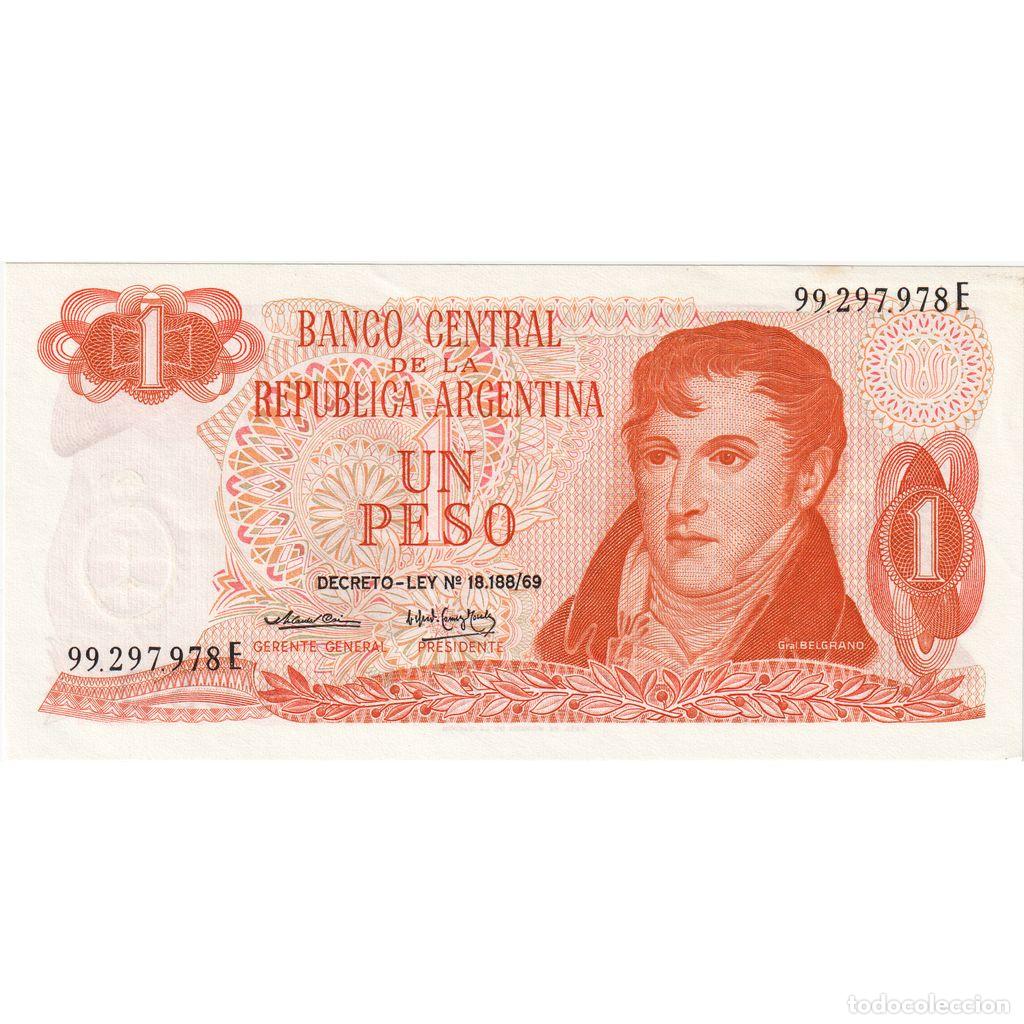 Billets internationaux: [#233325] Argentina, 1 Peso, 1970-1973, EBC