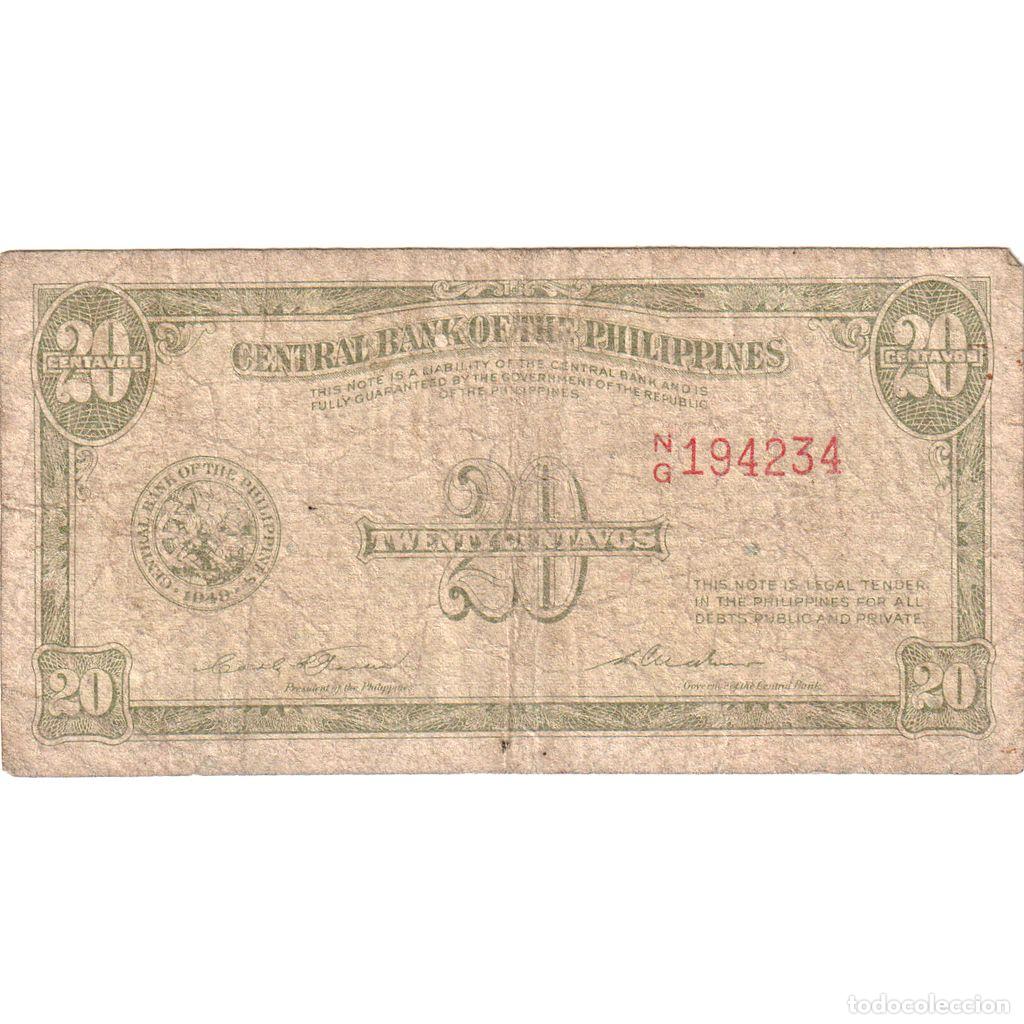 Billetes extranjeros: [#233414] Filipinas, 20 Centavos, RC - Foto 1