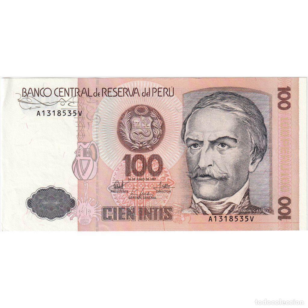 Notas Internacionais: [#233530] Per&uacute;, 100 Intis, MBC+