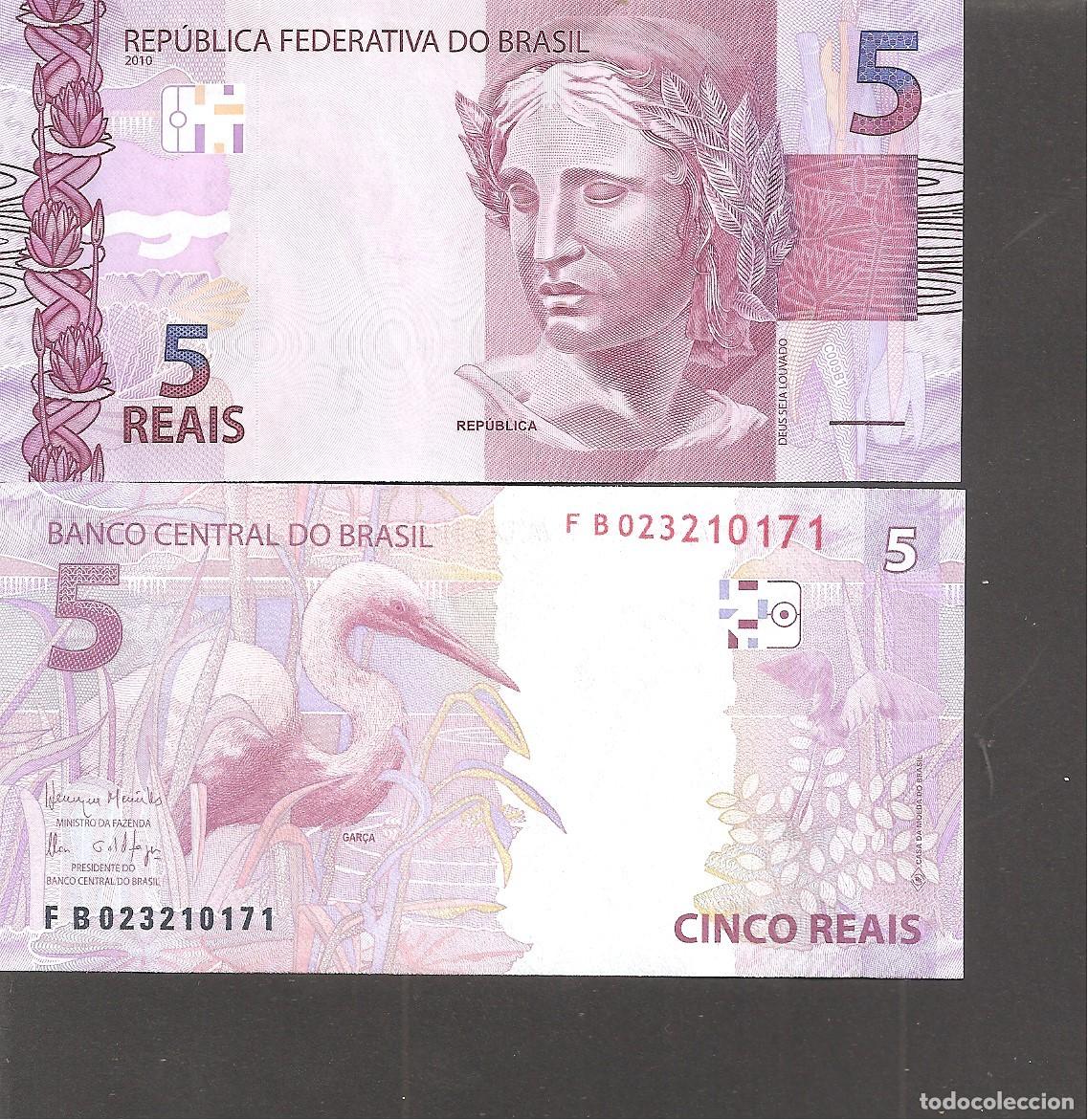 Billetes extranjeros: BRASIL 5 REALES 2010 SC/UNC - Foto 1