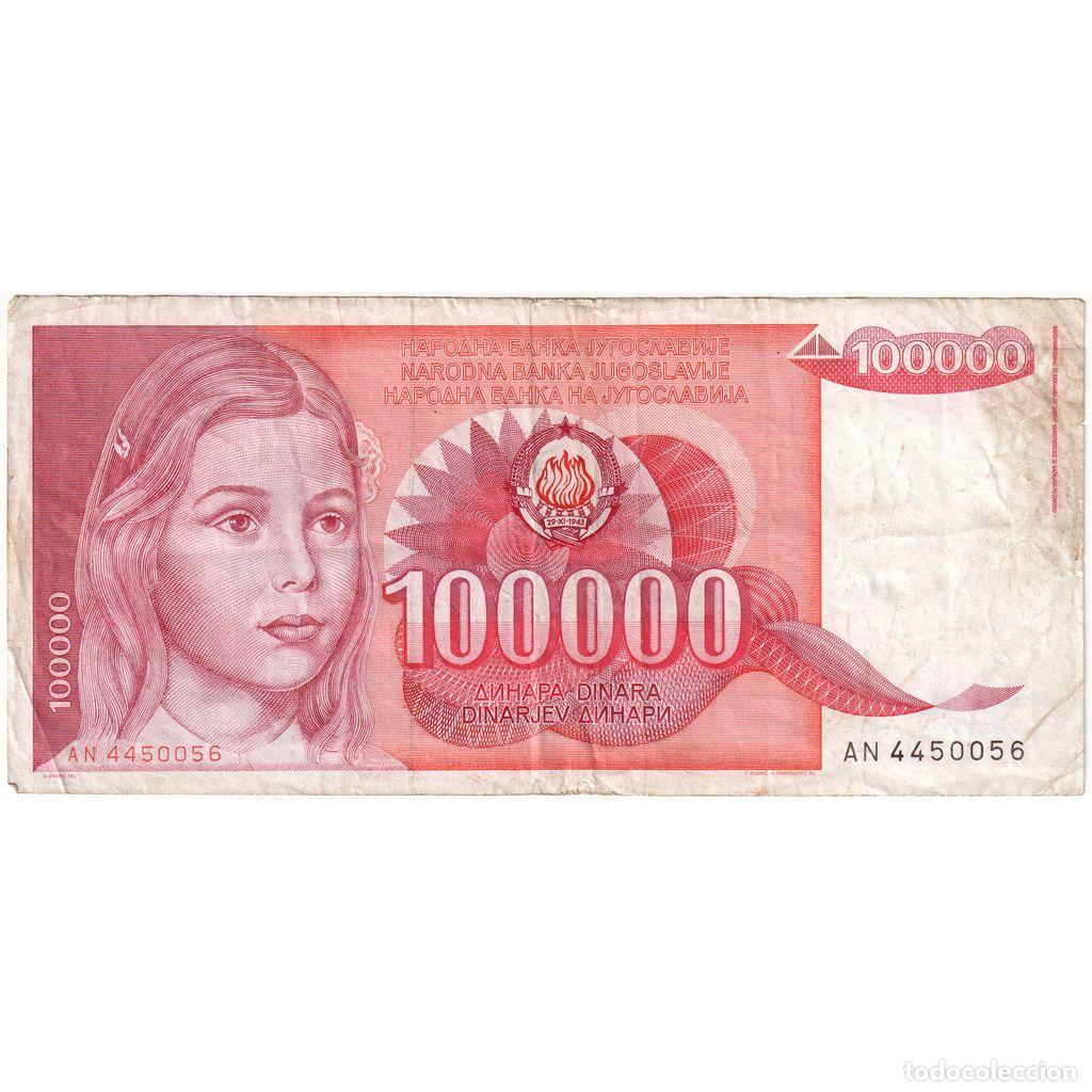 Billets internationaux: [#233612] Yugoslavia, 100,000 Dinara, 1989-05-01, MBC+