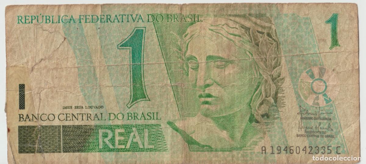 Billetes extranjeros: Billete Brasil, 1 Real - Foto 1
