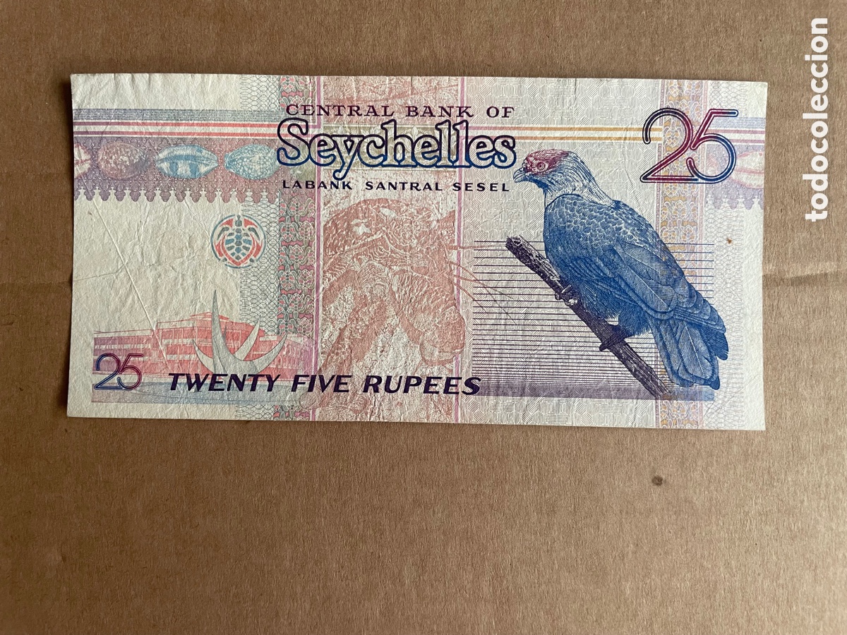 Billets internationaux: Billete islas Seychelles 25 Rupees / Circulado pero en muy buen estado