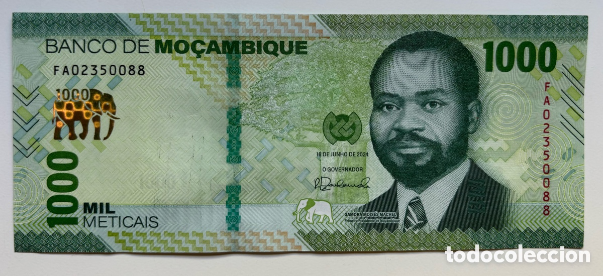 Billetes extranjeros: Billete MOZAMBIQUE 1000 Meticais 2024 SC