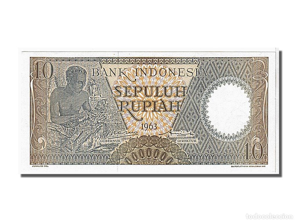 Billets internationaux: [#104819] Billete, 10 Rupiah, 1963, Indonesia, UNC