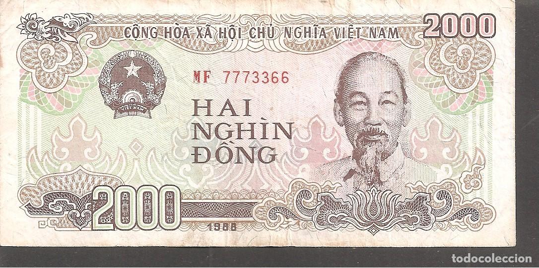 Billetes extranjeros: VIETNAM 2000 DONG 1988 CIRCULADO - Foto 1