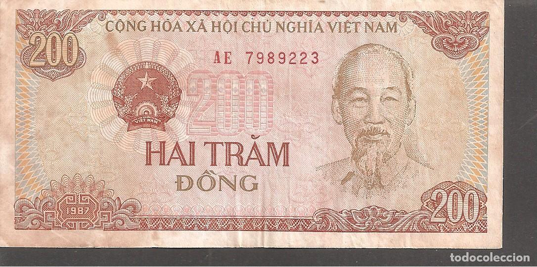 Billetes extranjeros: VIETNAM 200 DONG 1987 CIRCULADO - Foto 1