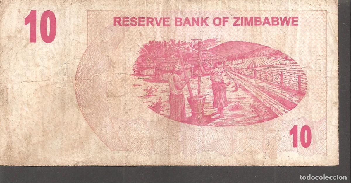 Billetes extranjeros: ZIMBABWE 10 DOLLARS 2006/2007 BEARER CHEQUE - Foto 2