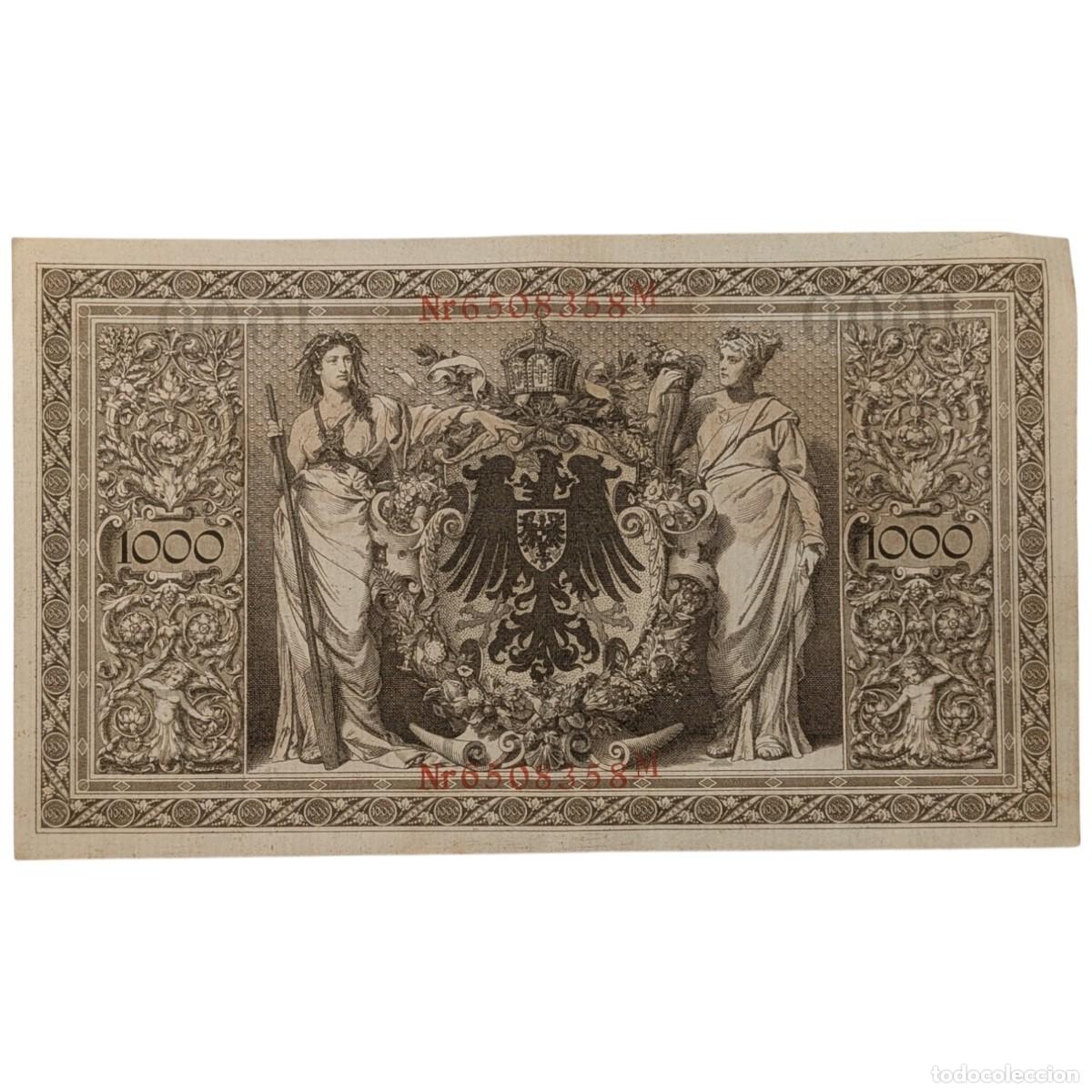Billetes extranjeros: ALEMANIA. 1000 MARK. 1910. EBC. - Foto 2