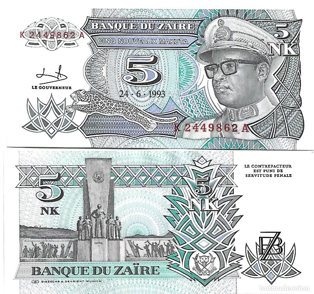Billets internationaux: BILLETE DE AFRICA ZAIRE PLANCHA N. BILLETE K0291310 A