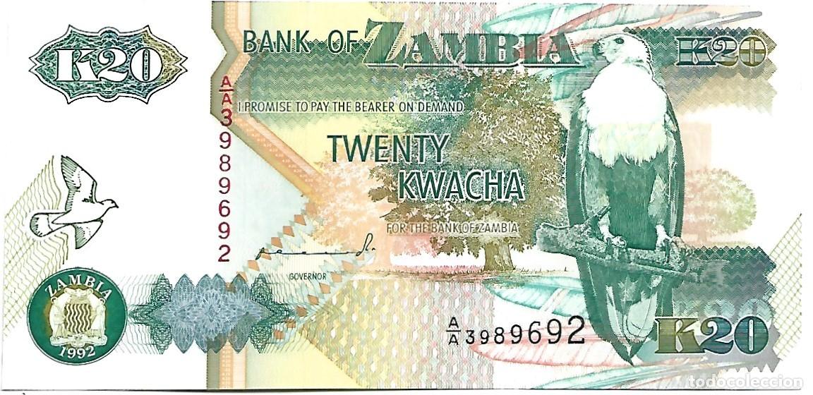 Billets internationaux: BILLETE DE AFRICA ZAMBIA PLANCHA N. BILLETE 3989692