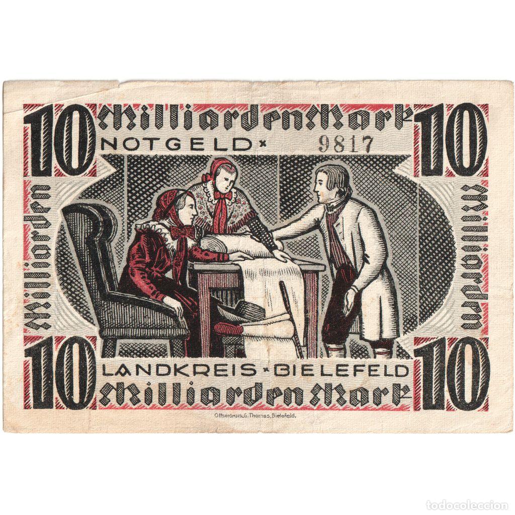International Banknotes: [#293672] Alemania, Bielefeld, 10 Milliarden Mark, 1923-10-25, BC