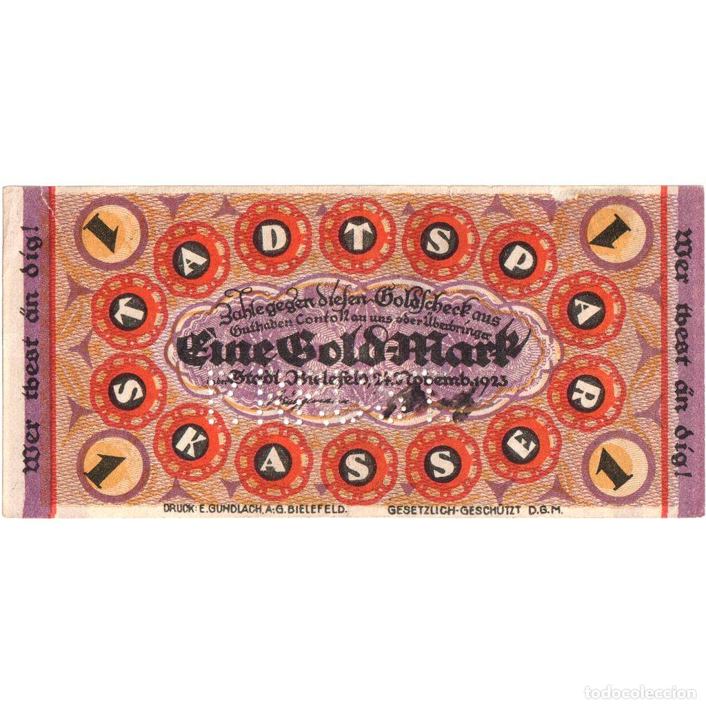 Billets internationaux: [#293734] Alemania, Bielefeld, 1 Goldmark, 1923-11-24, MBC, Grabowski:99