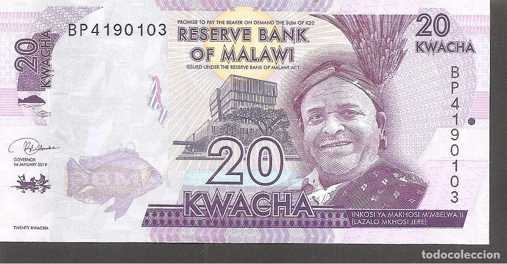 Billetes extranjeros: MALAWI 20 KWACHA 2019 SC / UNC - Foto 1