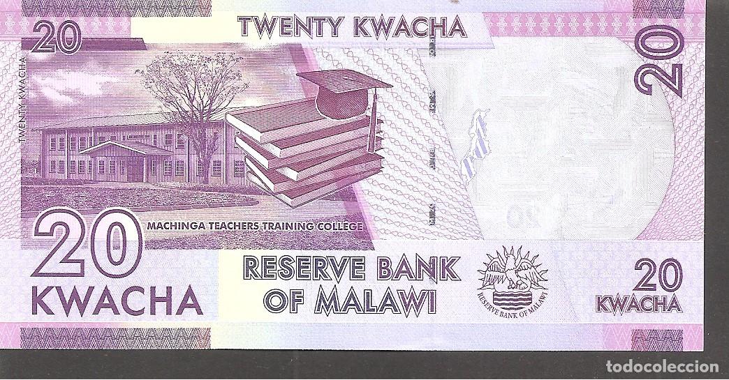 Billetes extranjeros: MALAWI 20 KWACHA 2019 SC / UNC - Foto 2